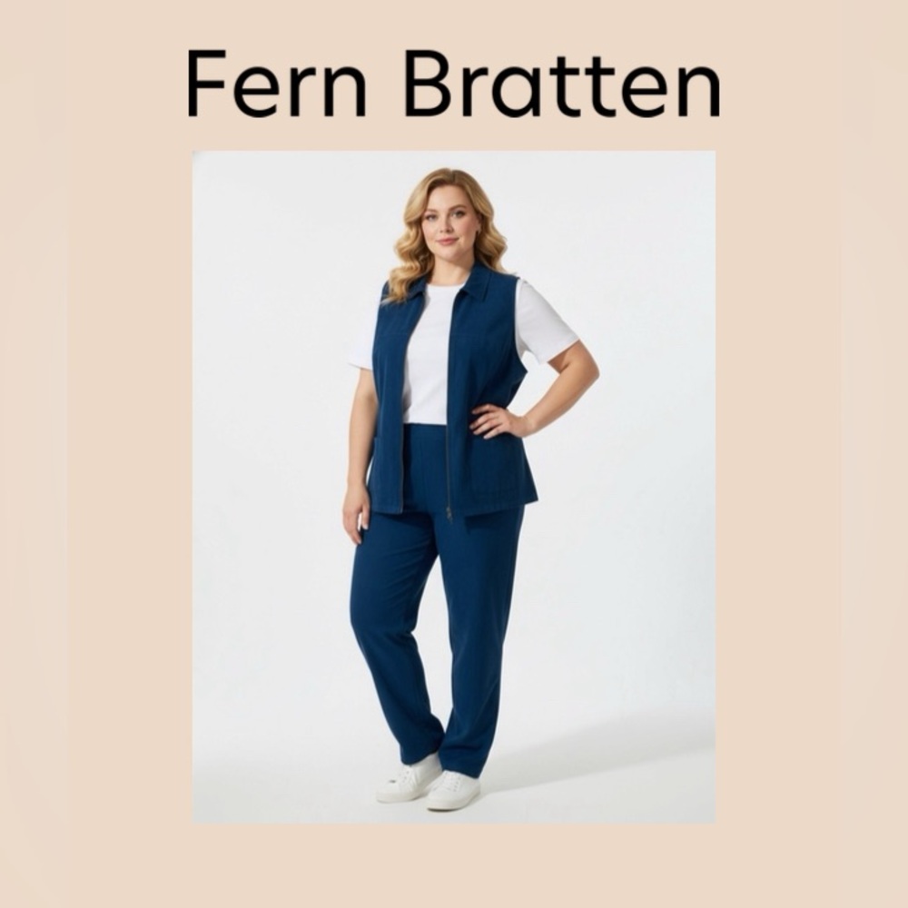 Fern Bratten Women’s Vintage Faux Suede Vest Size 1X